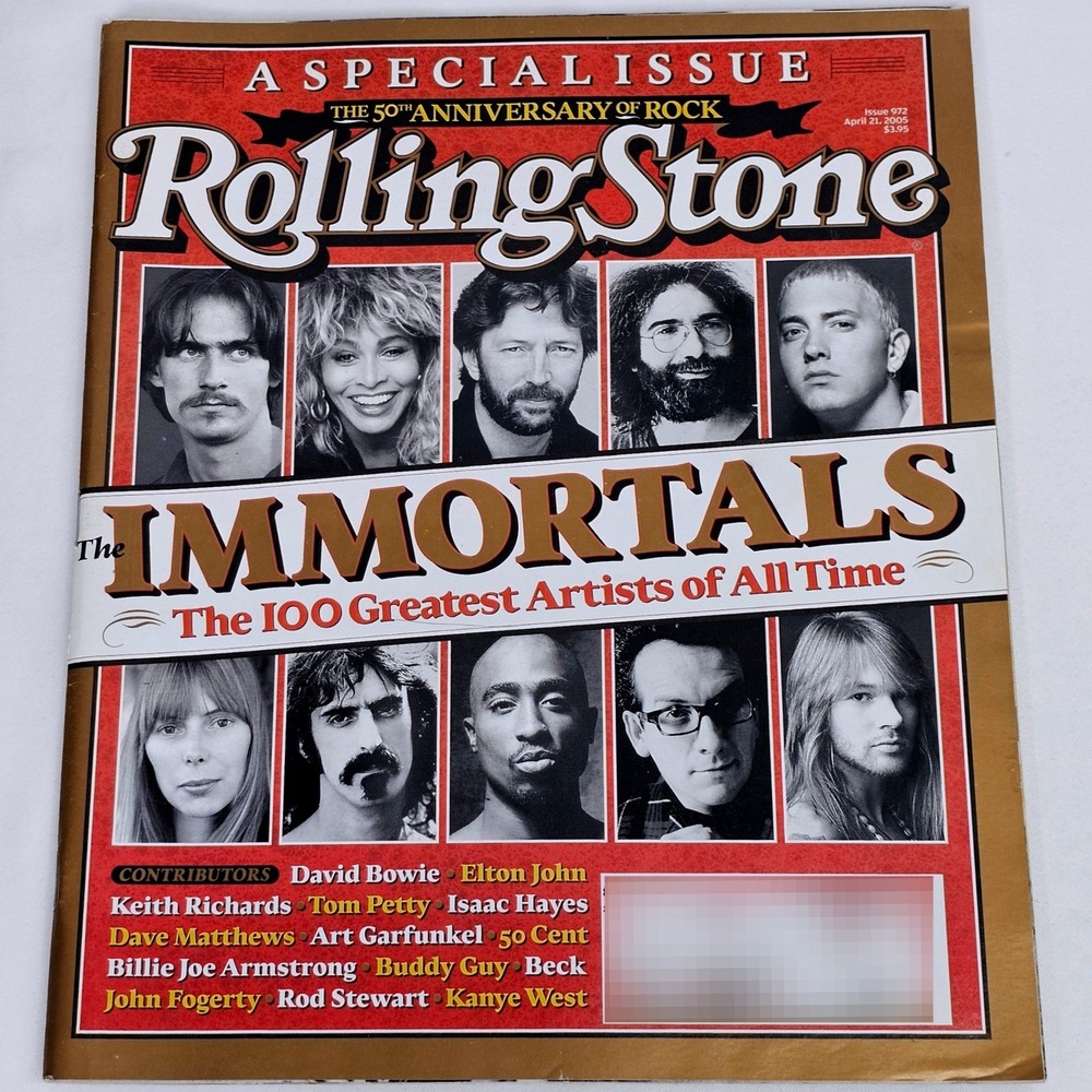 Rolling Stone April 21 2005 The Immortals 100‎ Greatest Artists 50th Anniversary